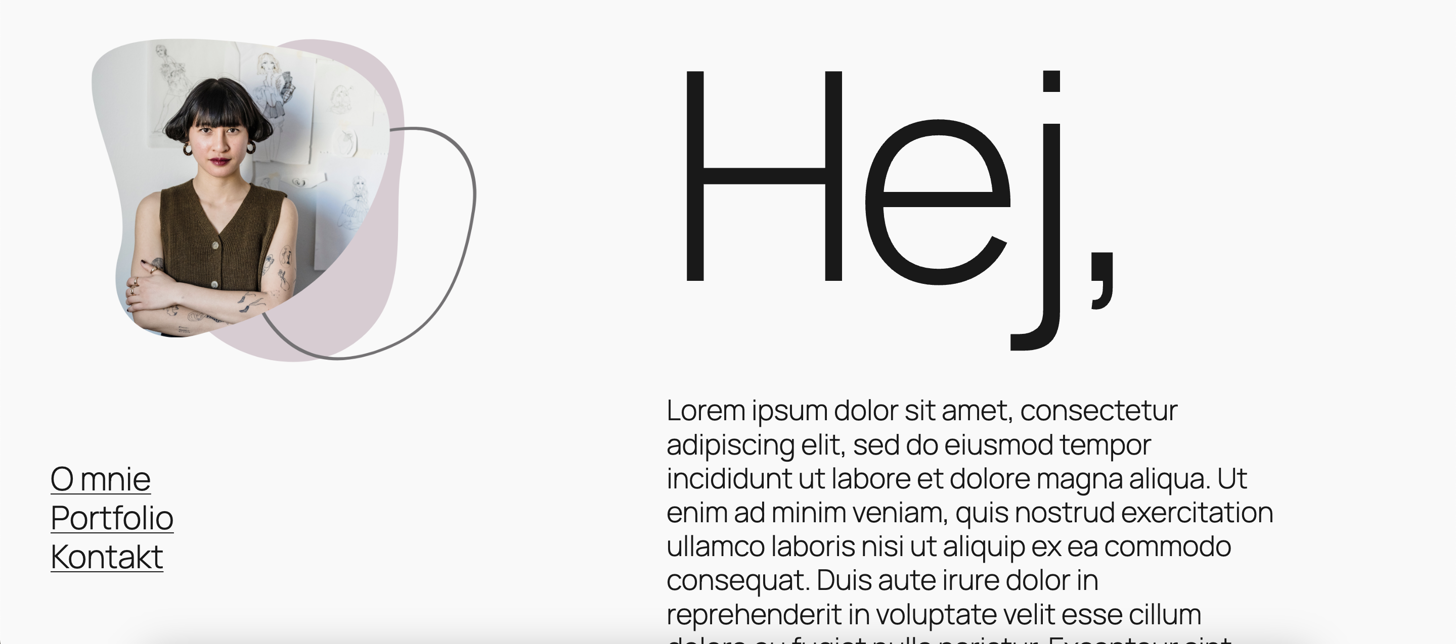 Projekt portfolio dla artysty