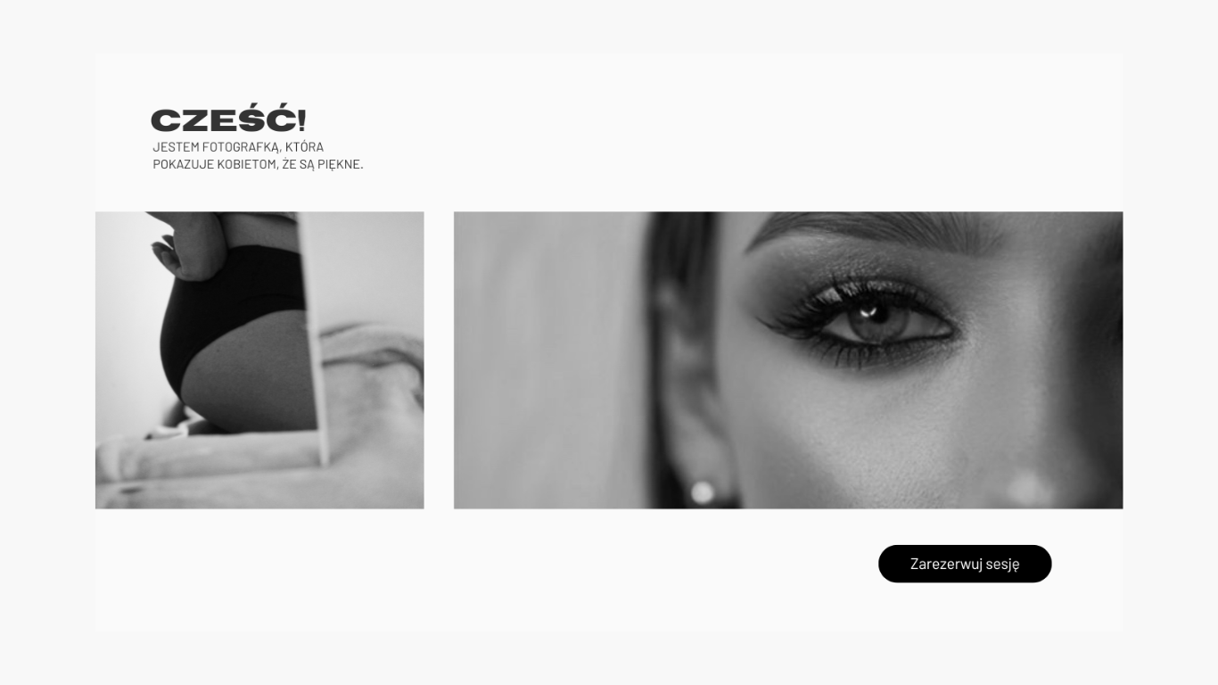 Strona internetowa dla fotografa