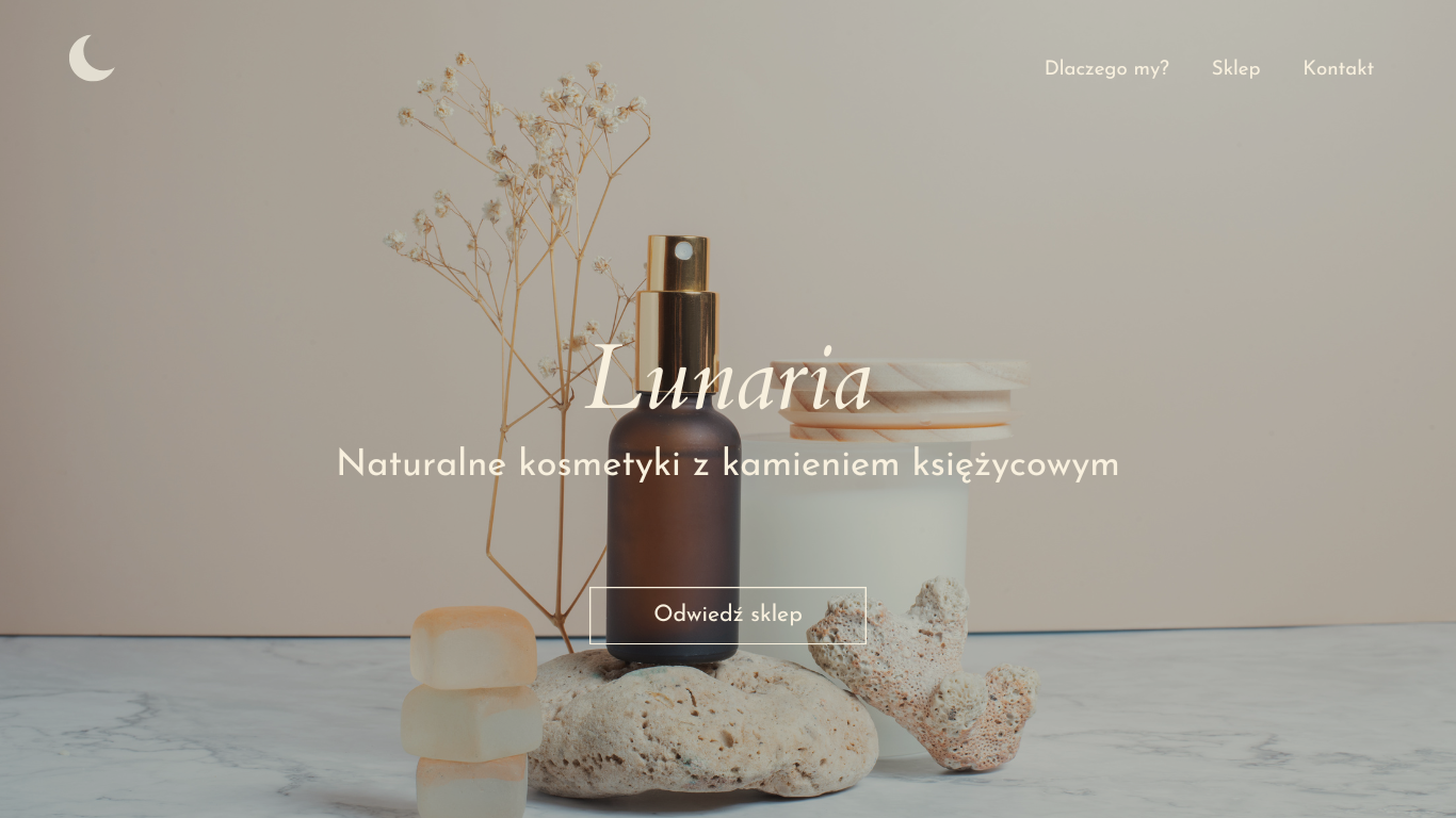 Projekt strony www naturalne kosmetyki