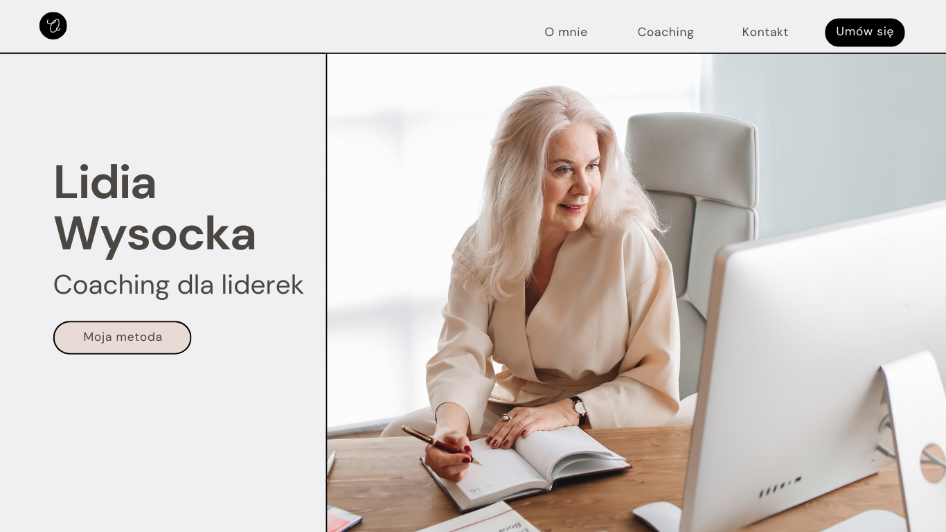Gotowy szablon strony internetowej coaching