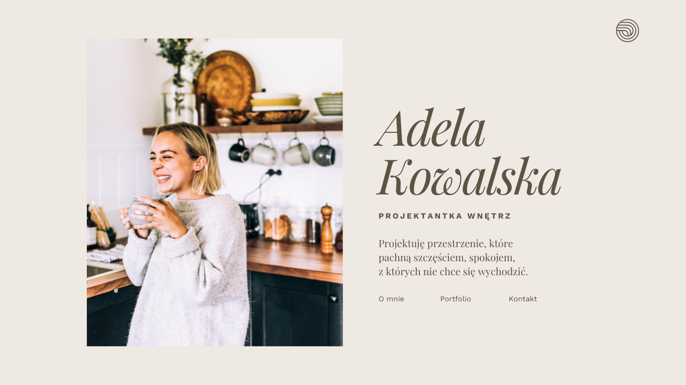 Projekt strony www dla projektantki wnętrz